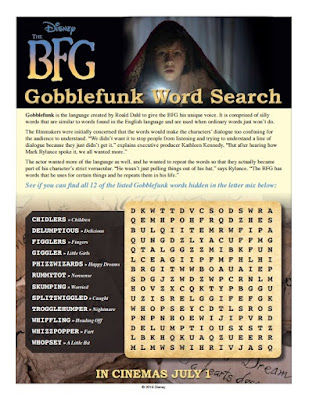 The BFG, Disney, movie, movie theater, family, activities, activity sheet, kids activities, kids, word search, coloring pages, video, featurette, 