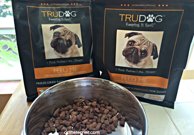 TruDog freeze-dried raw comes is pellet-shaped to retain crunch