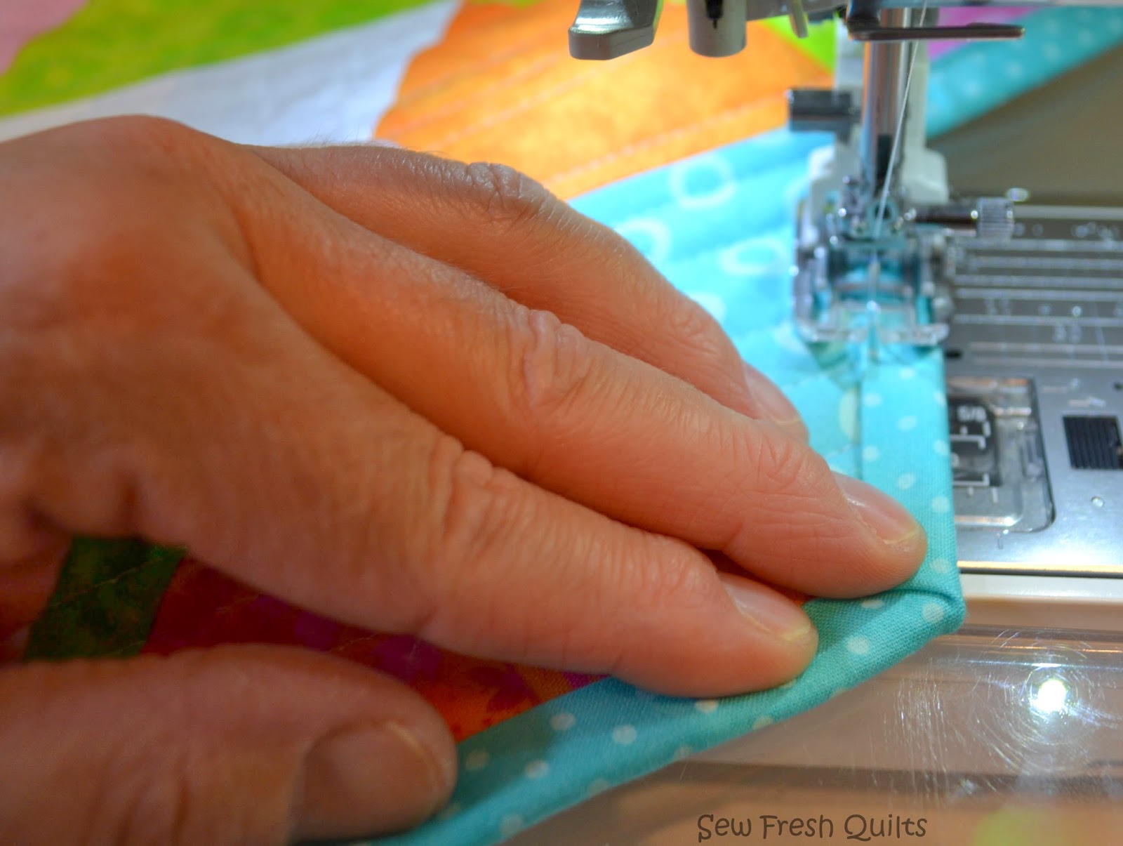 Sew Fresh Quilts Binding Inside Corners Tutorial