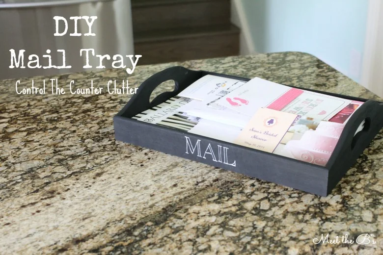 How to control countertop clutter with a DIY mail tray