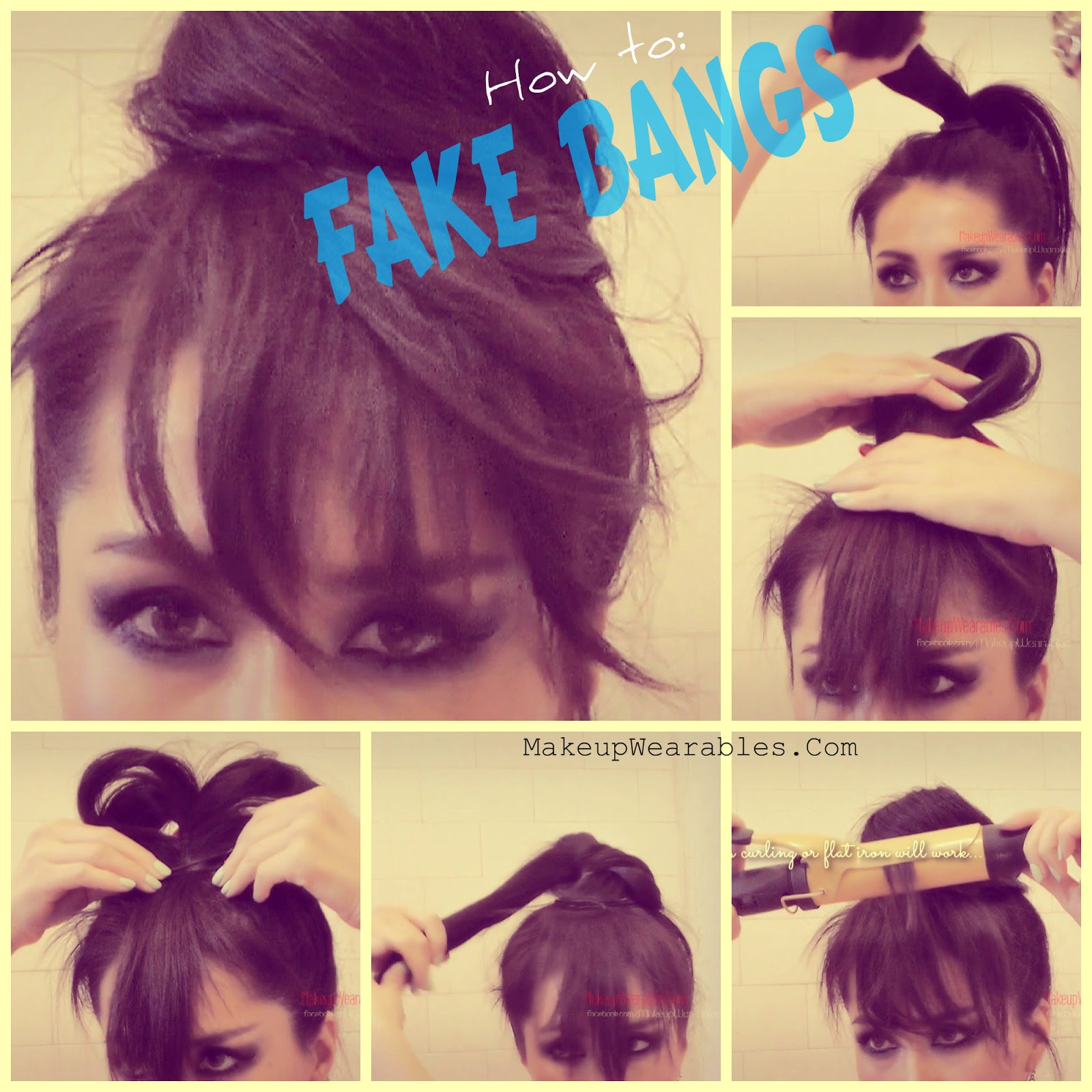 How To Fake Bangs Cute Easy Bun Hairstyles Hair Tutorial Video