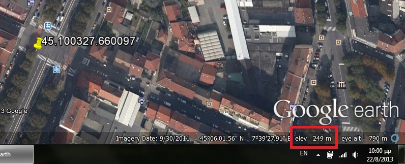 Google Earth Elevation