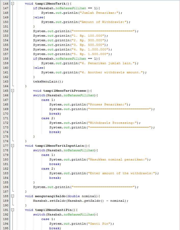 Program sederhana Java: Program ATM Machine (JAVA NETBEANS)