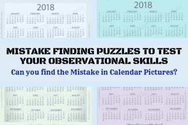 Can you find the Mistake in Calendar Pictures?