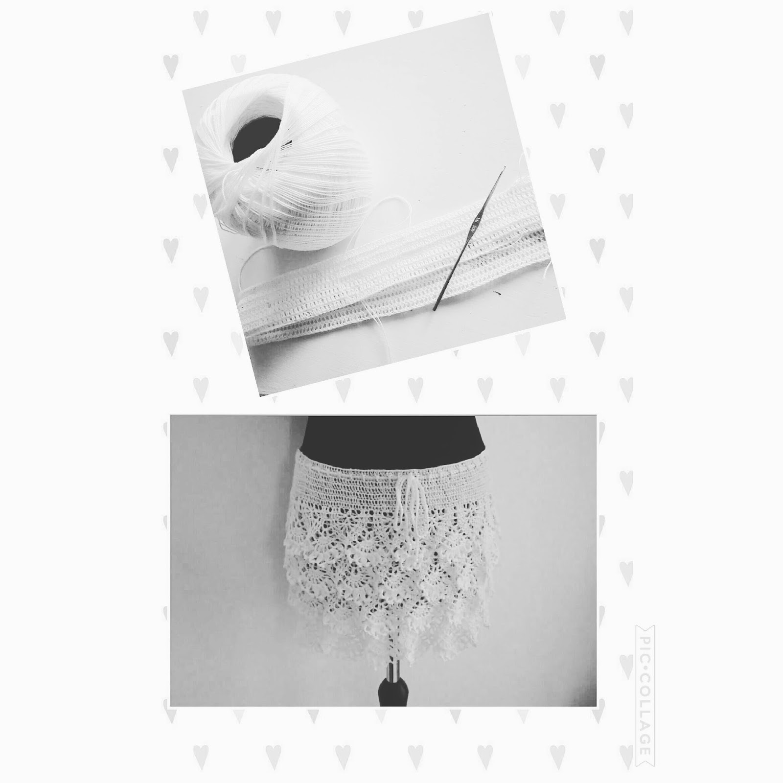 Crocheted lace skirt