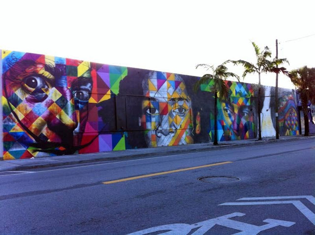 Work In Progress by Brazilian Street Artist Kobra in Florida For Art Basel 2013. 1