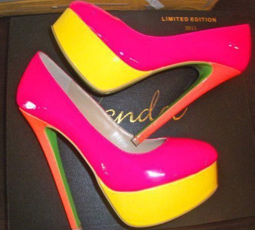 1001 fashion trends: Neon pumps | Neon shoes | Neon