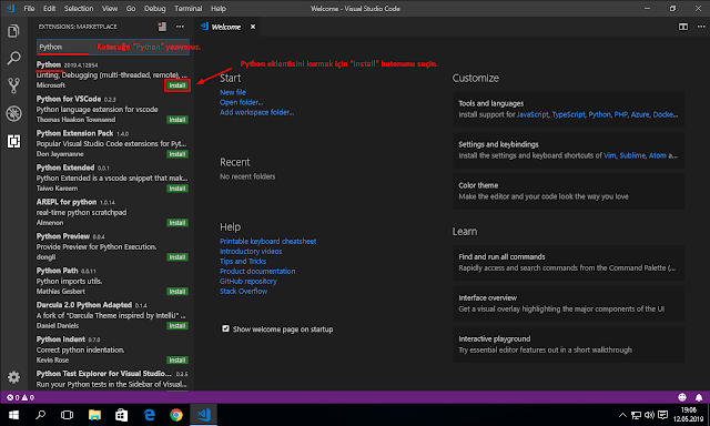 Python Hazırlık (Vscode ile Python Kullanımı) - Mustafa Sabri OĞUZ