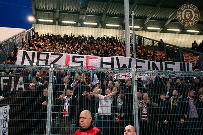 Adelante Antifa: Saludos de los Ultras del Sankt Pauli a los Inferno