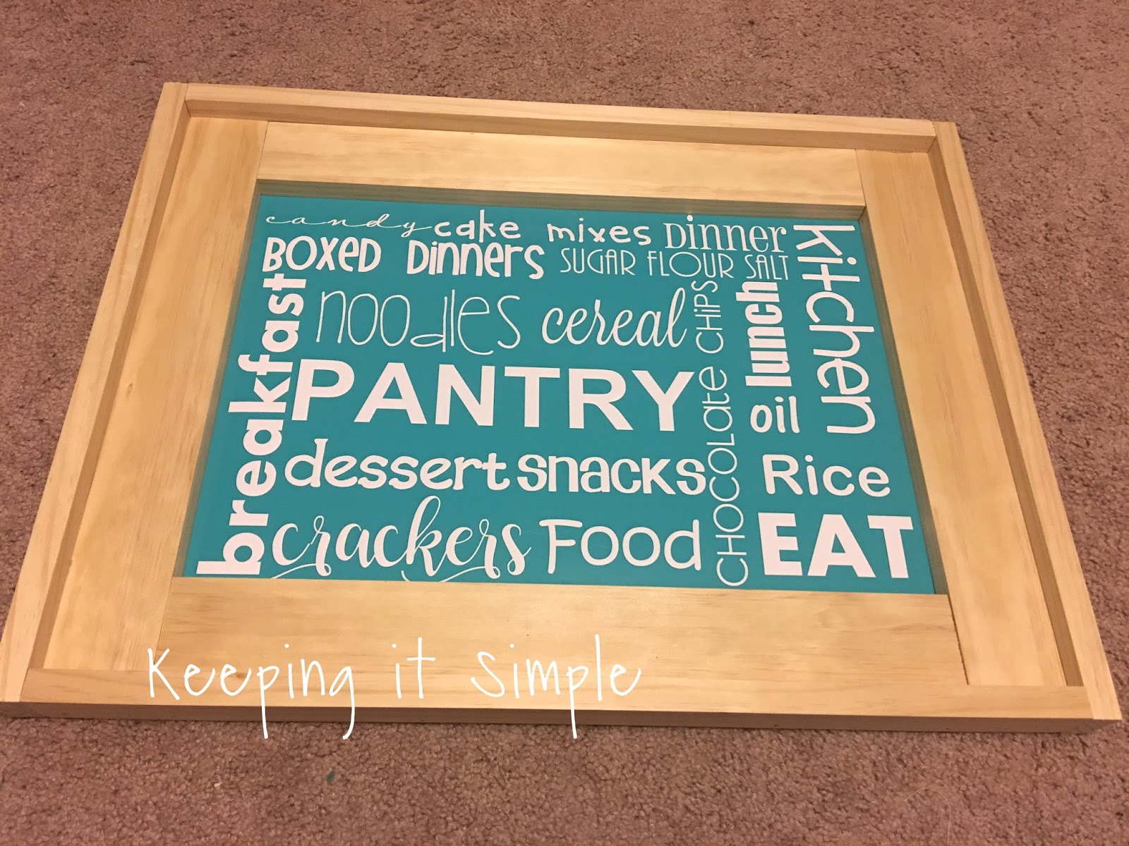 Diy Kitchen Pantry Sign With Subway Art Printable Keeping It Simple