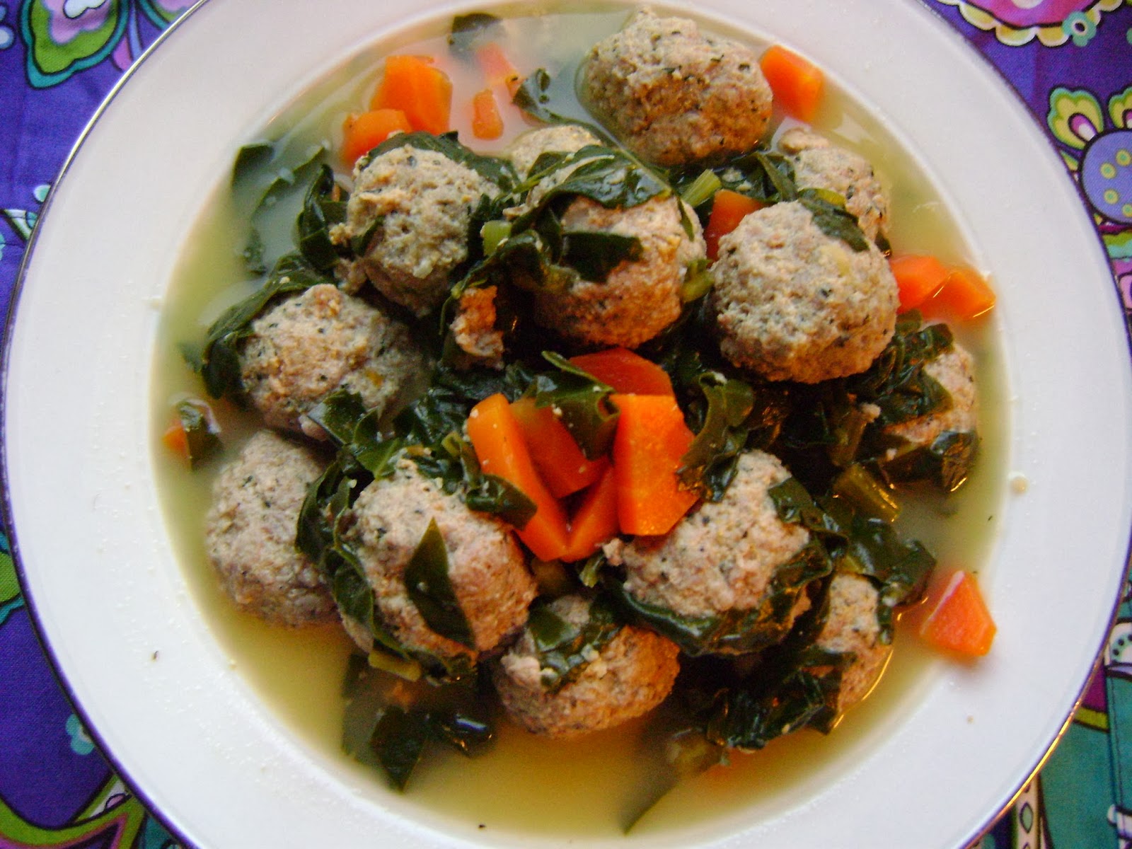 Cozy Green Kitchen TURKEY MEAT BALLS WITH SWISS CHARD