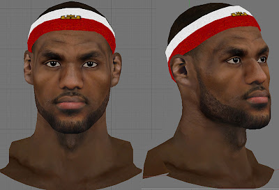 NBA 2K13 LeBron James with Custom Headband Mod