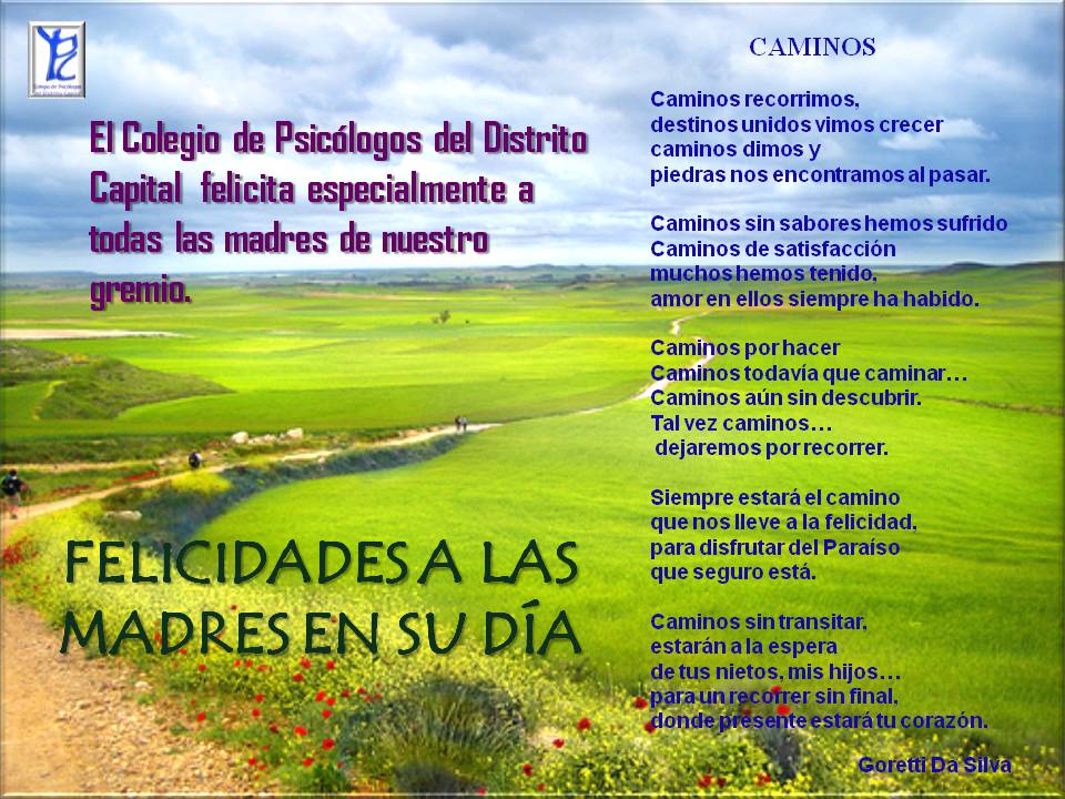 Colegio de Psicólogos del Distrito Capital (CPDC) Venezuela FELIZ DIA DE LAS MADRES EN EL