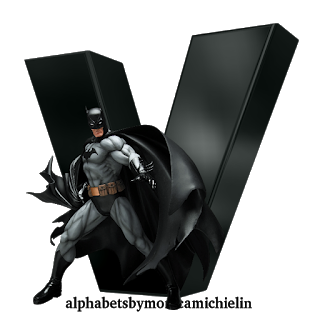 Abecedario 3D de Batman.