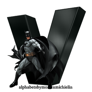 Abecedario 3D de Batman.