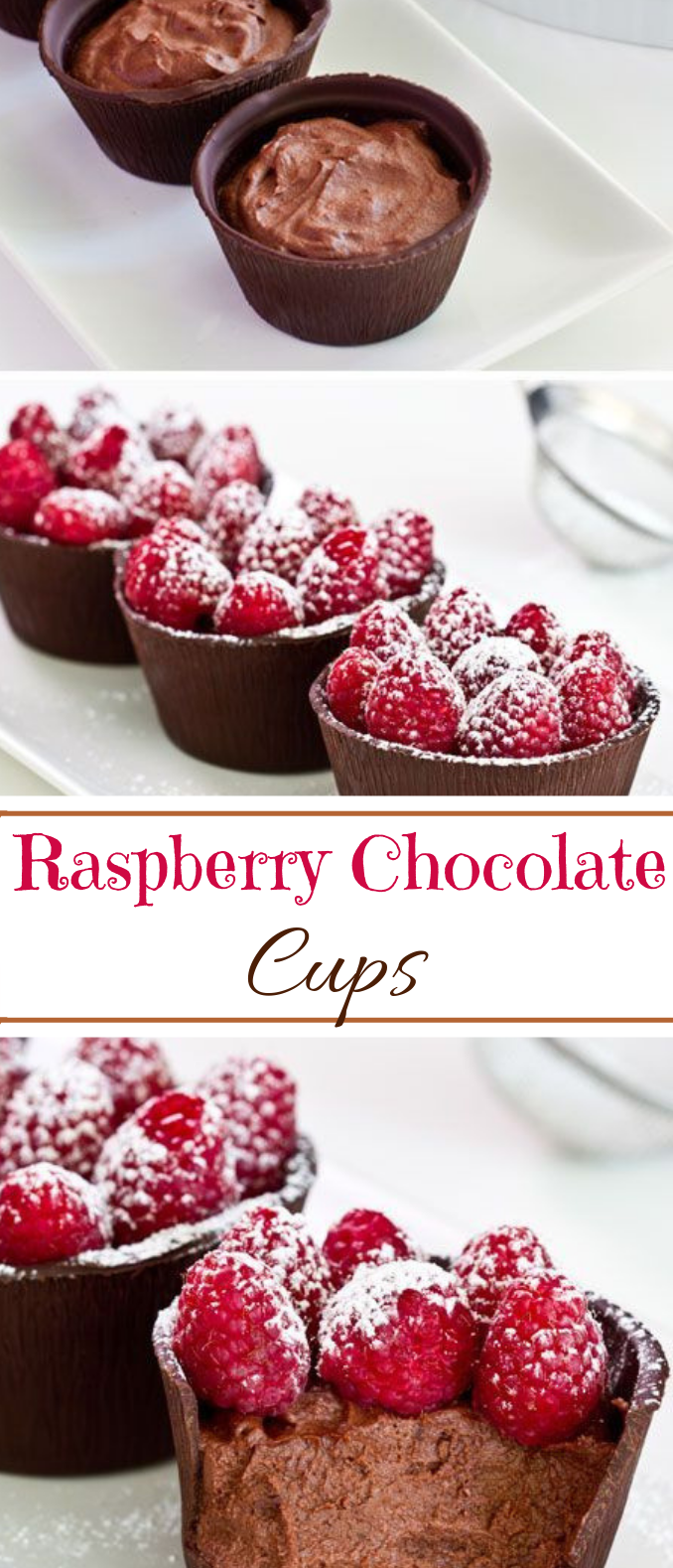 Raspberry Chocolate Cups #sweets #desserts
