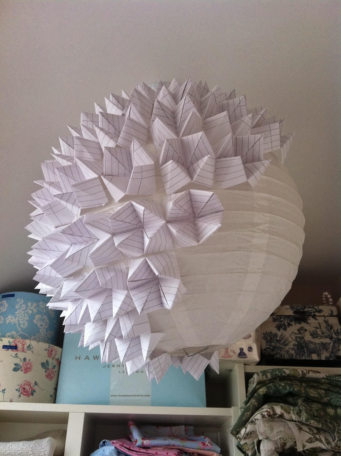 House of Newns DIY Geometric Origami Lampshade Tutorial