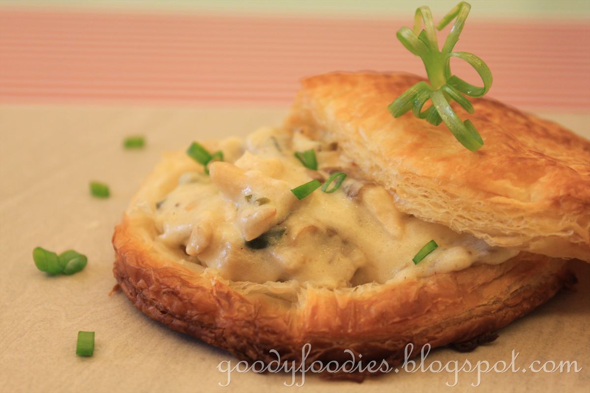 GoodyFoodies Recipe Chicken and Mushroom VolAuVents