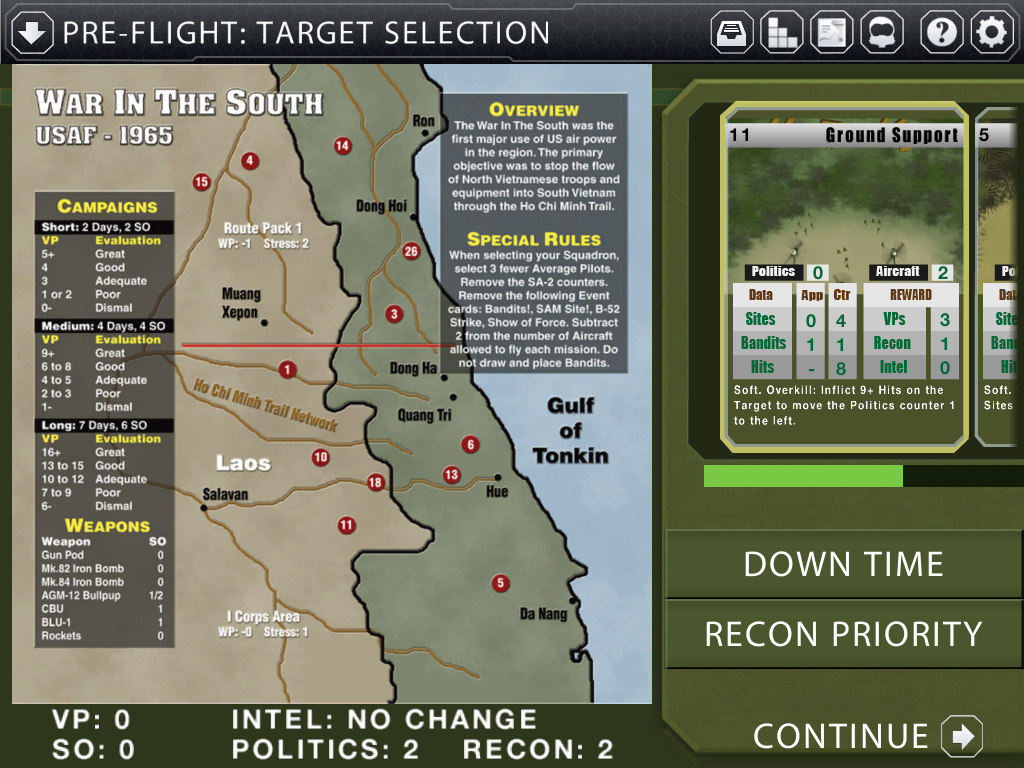 War selection карта