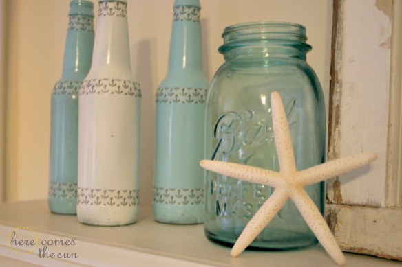 Beach Themed Summer Mantel | Here Comes The Sun