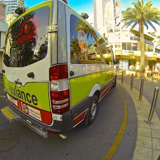Ambulance with Palm Tree
