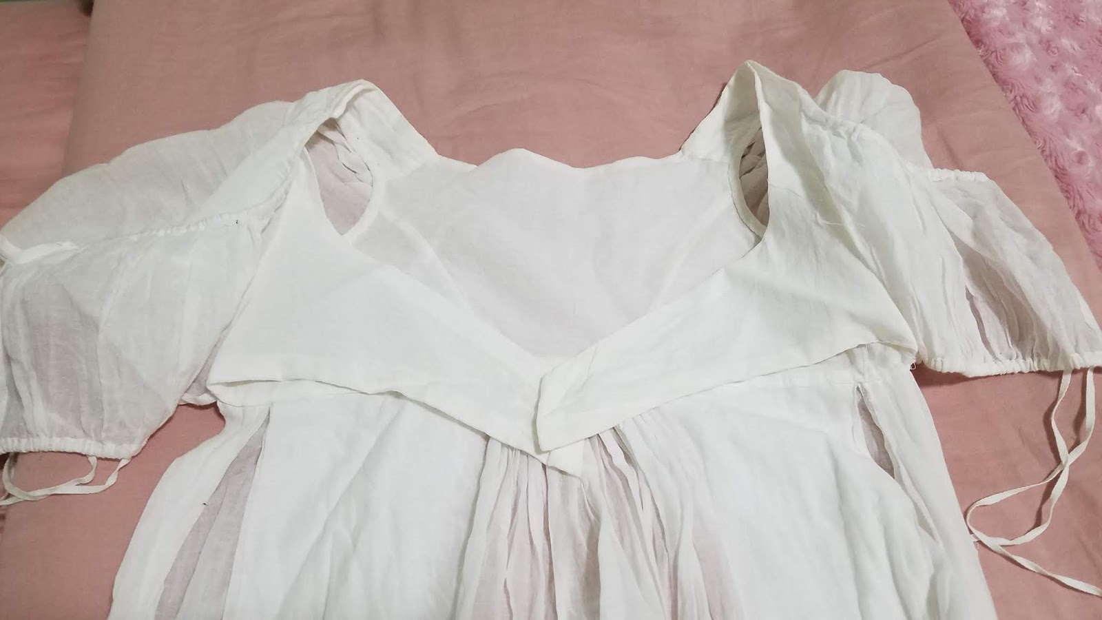 1790s or Early Regency ApronFront Gown