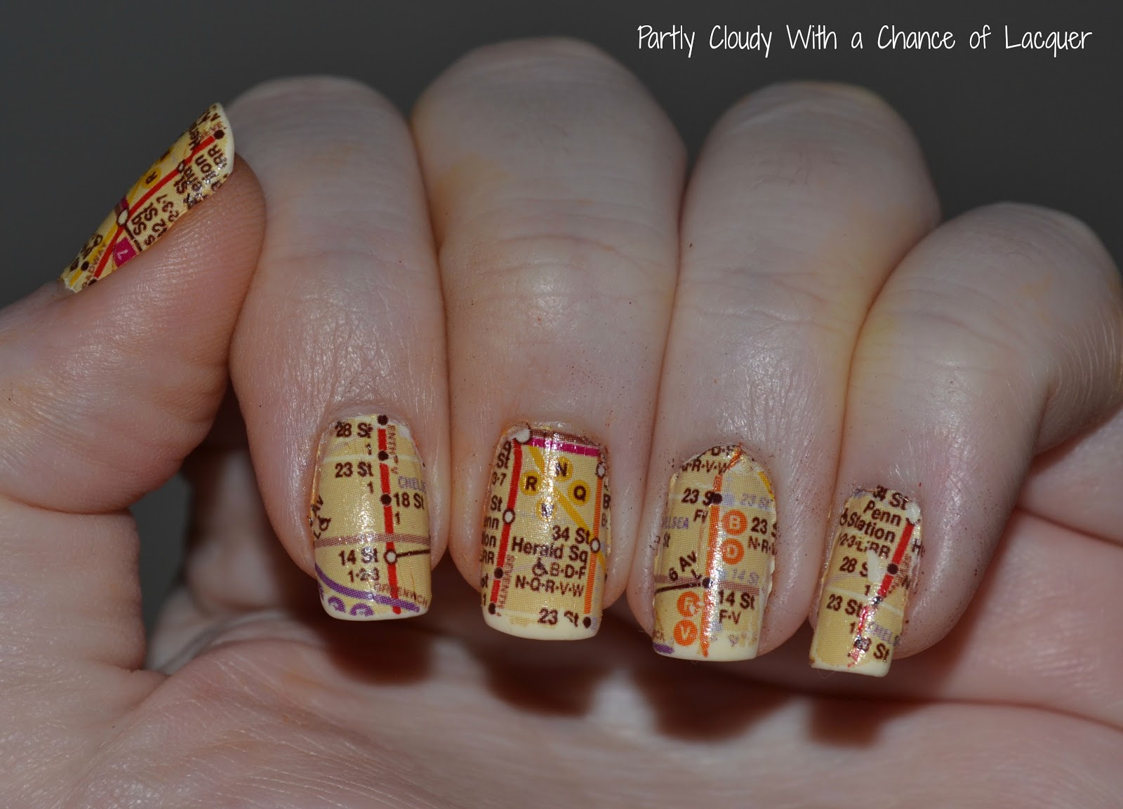 Partly Cloudy With A Chance Of Lacquer Map Water Decal Nails