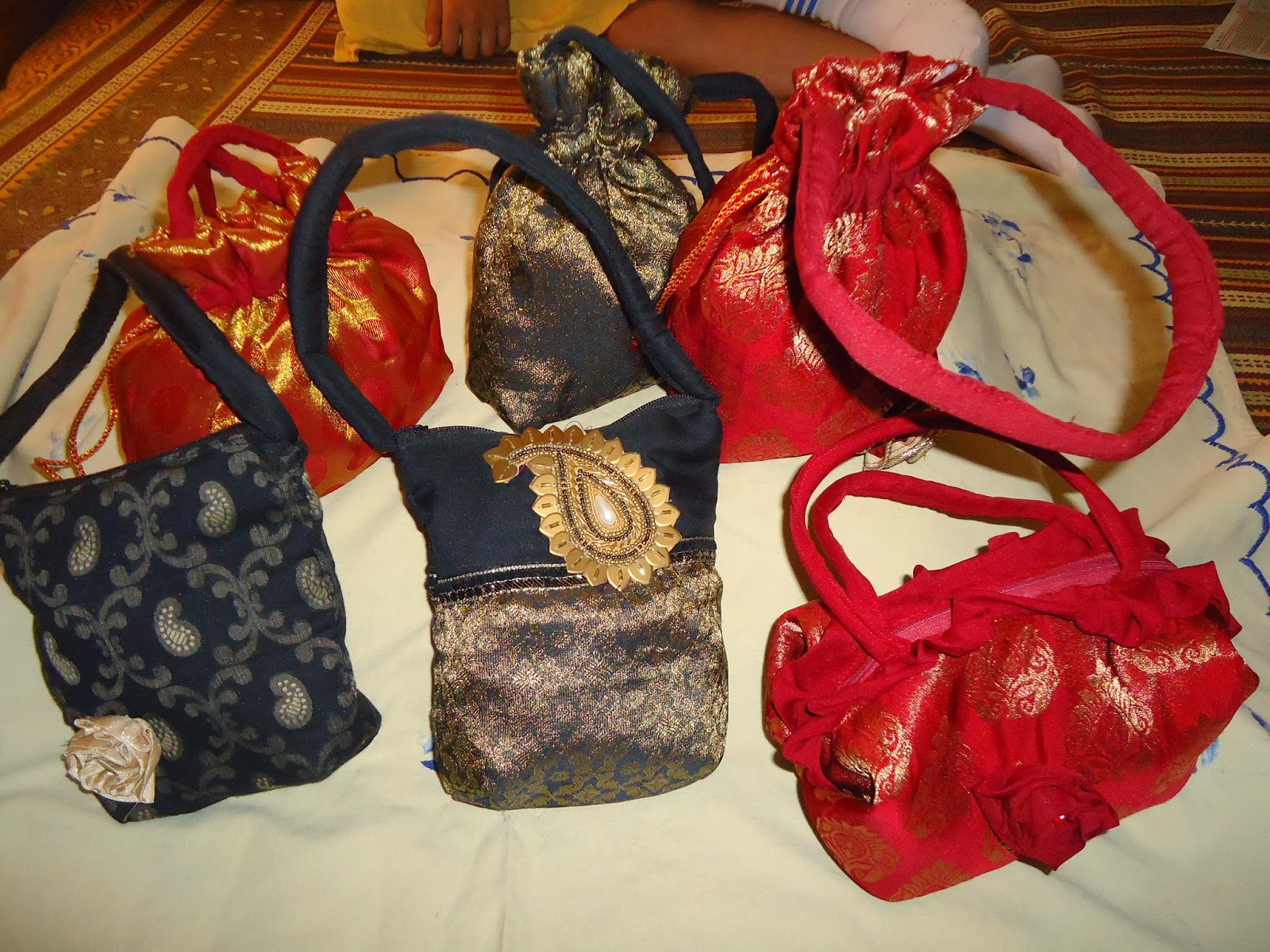 Sany's Creativity in Jewelry Making,Potli Bags and Stitching. Potli