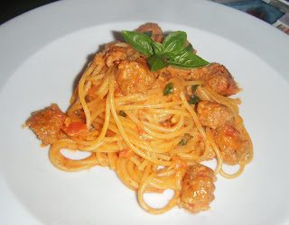 Spaghetti with Italian Sausage & Vodka Sauce