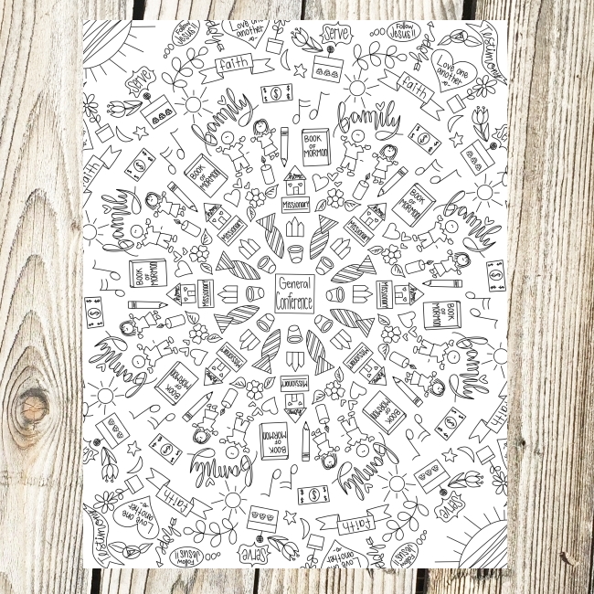 Life's Journey To Perfection: General Conference Coloring Page