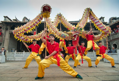 Singapore Dragon Dance Performance