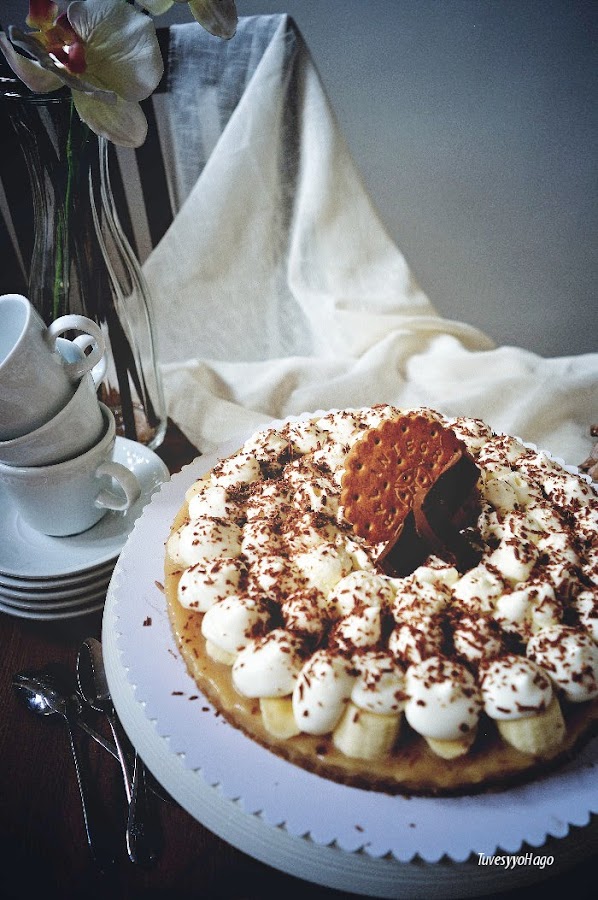 TARTA DE PLÁTANO Y CARAMELO SALADO O BANOFEE PIE - TuvesyoHago