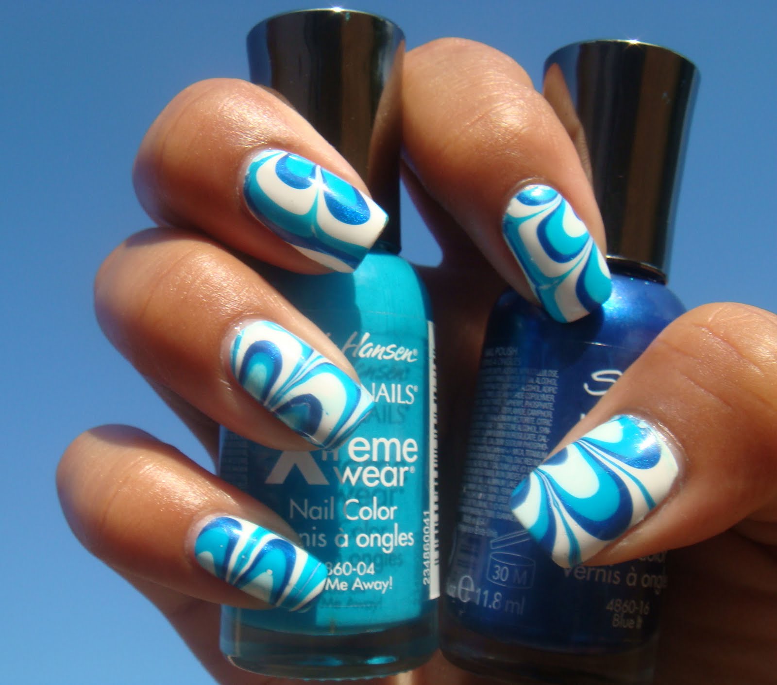 The Lacquer Room: Sally Hansen Water Marble Week: Blue Me Away!
