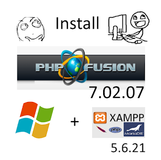 Install PHP-Fusion 7 PHP CMS on windows XAMPP tutorial