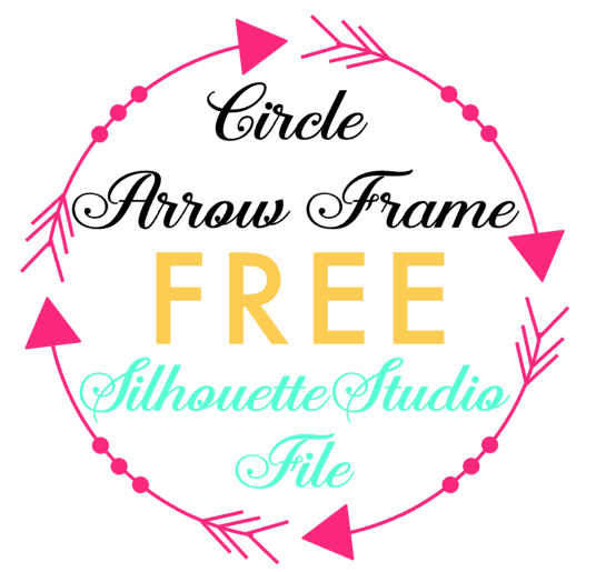 Silhouette Studio, Silhouette Cameo, free cut file, circle arrow frame