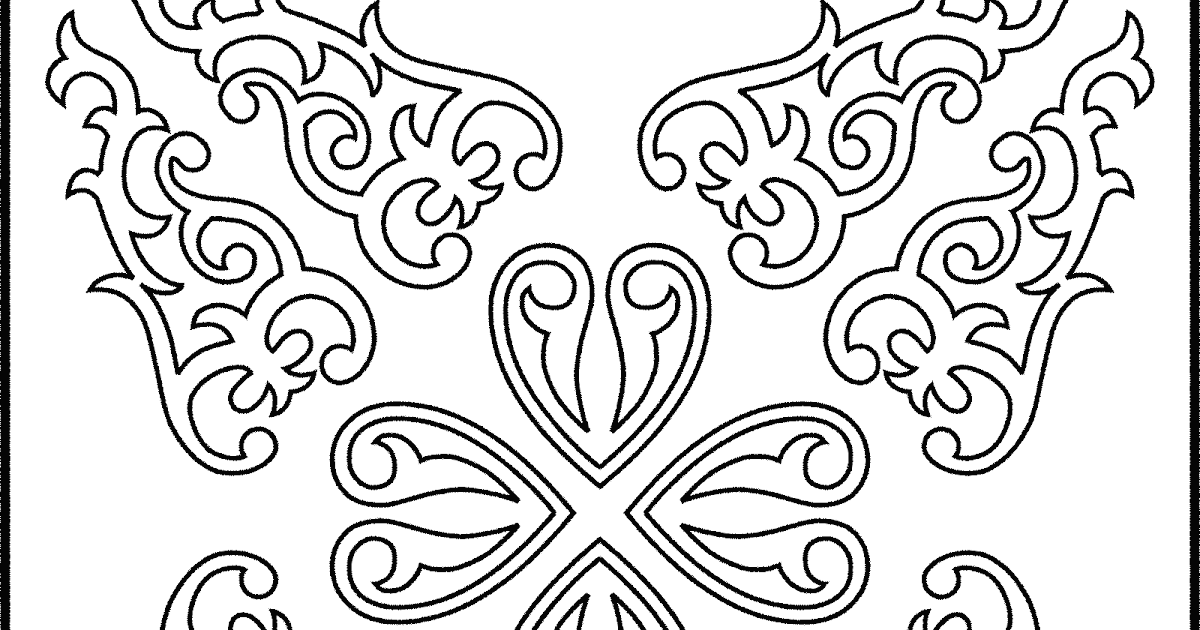 Mewarnai Batik Hitam Putih - 2021 Gambar Sketsa Kupu Kupu Indah Cantik Mudah Dibuat Sindunesia
