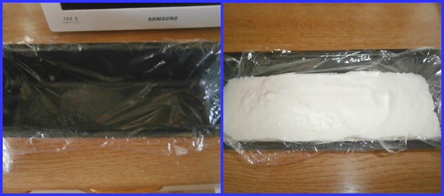 preparación de semifrío de piña con caramelo