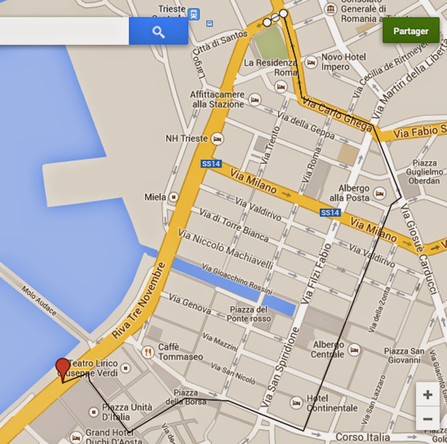 My Trieste Trieste, percorso feretri arciduca e consorte, vie attuali My Trieste Trieste, percorso feretri arciduca e consorte, vie attuali