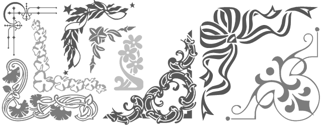 Decorative border font shreel52