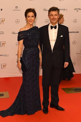 Crown Princess Mary of Denmark and Crown Prince Frederik of Denmark arrive at the Bambi Awards 2014