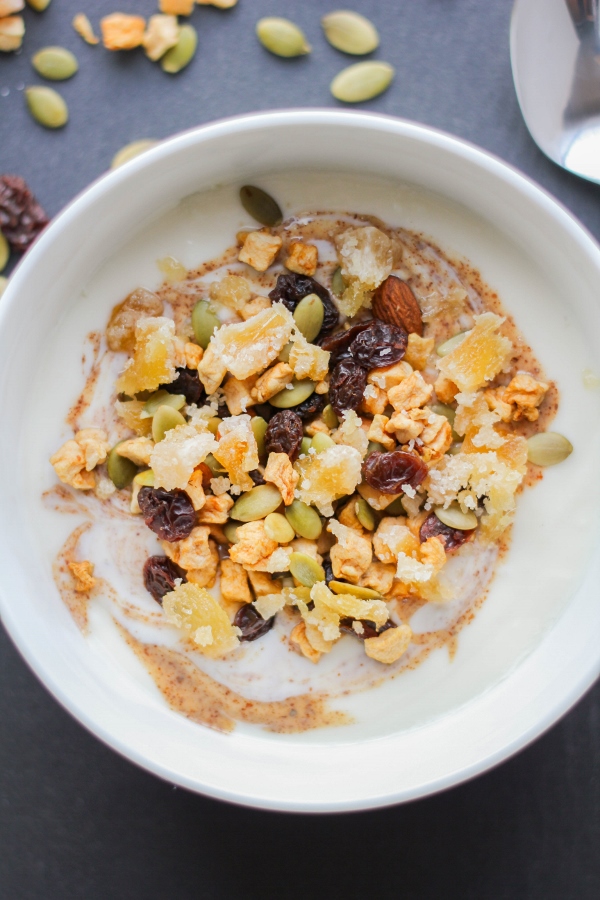 Almond Butter Harvest Mix Yogurt Bowl