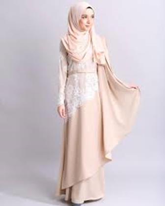 Contoh Model Baju Gamis Brokat Kombinasi Satin Modis Dan Terbaru