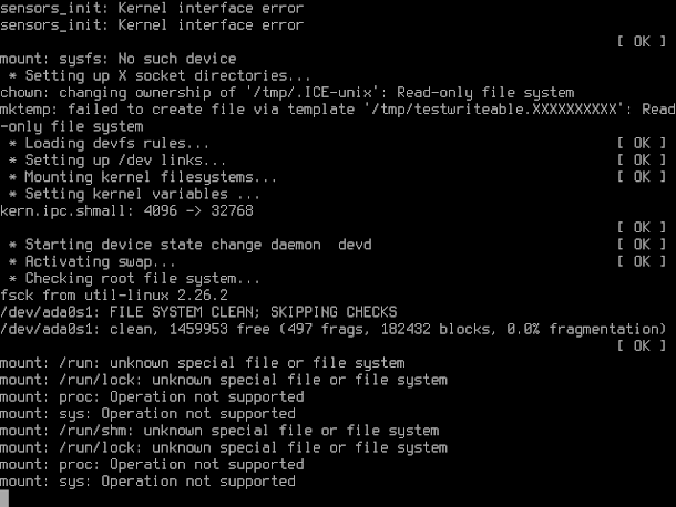 UbuntuBSDが起動しているところです。UbuntuBSDはFreeBSDカーネルに置き換えたXubuntuのようなもの。