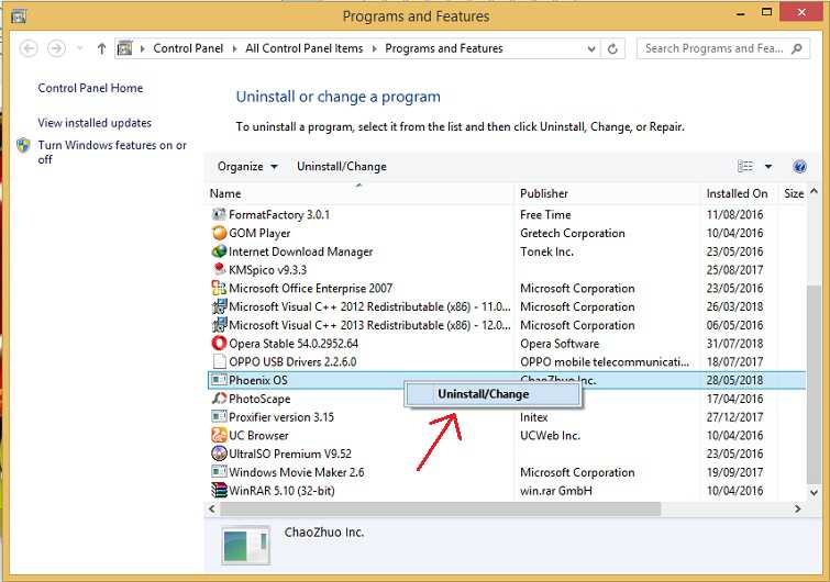 Cara Uninstall Aplikasi Program di Laptop Windows 8.1