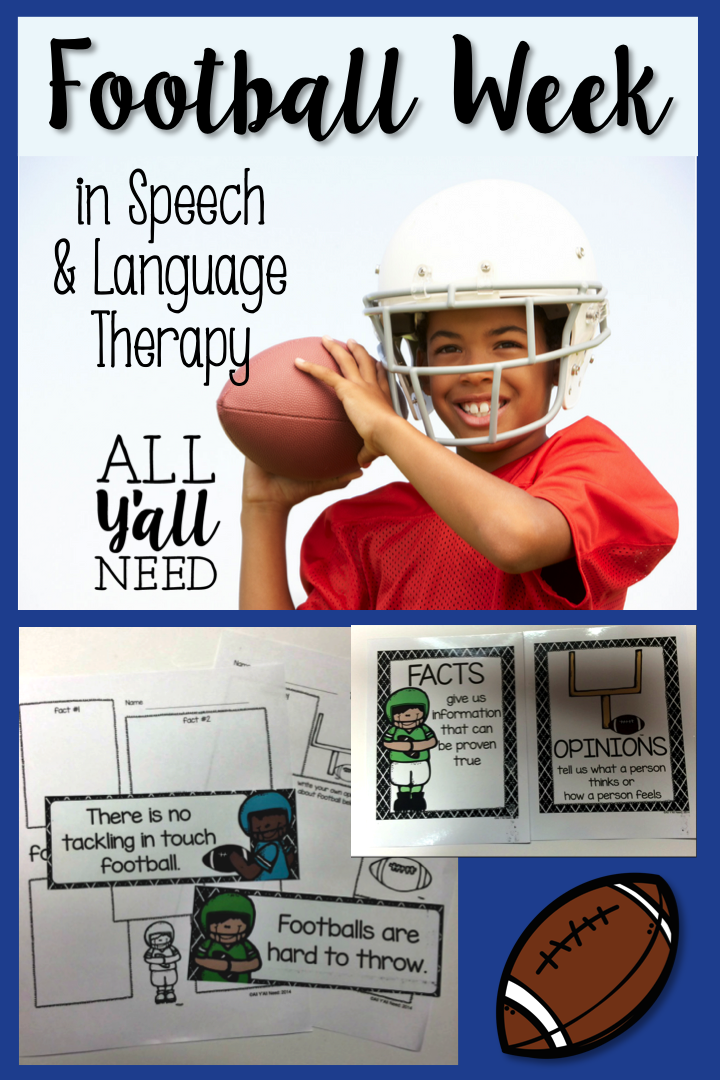 Football Week in Speech & Language Therapy All Y'all Need