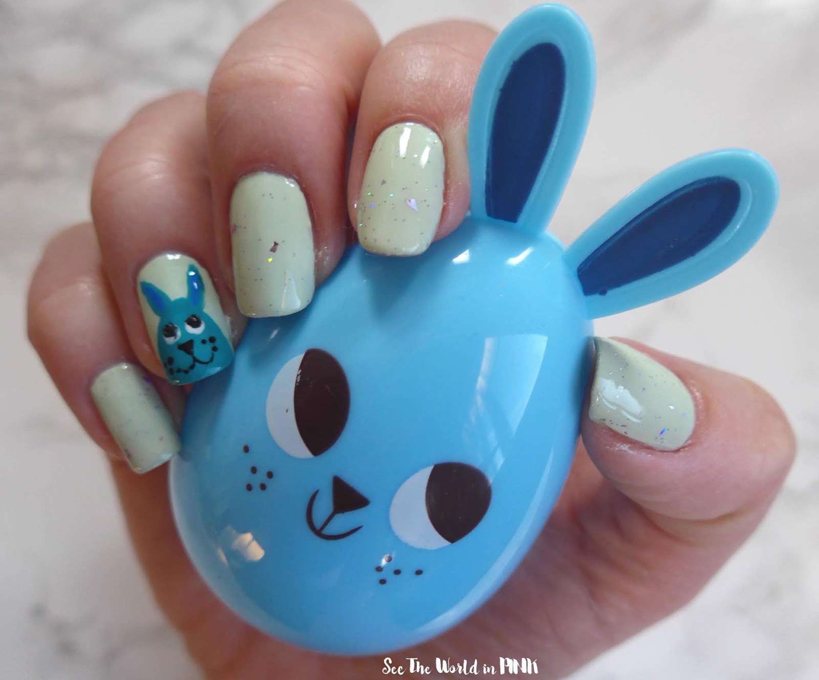 Manicure Monday Easter Bunny Nails See the World in PINK