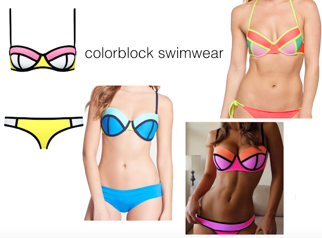 colorblock swimwear