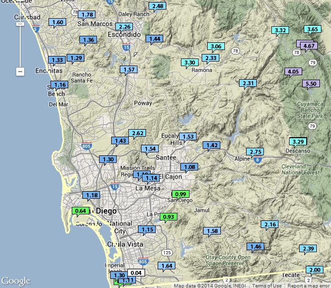 San Diego Interactive Weather Map Map of world