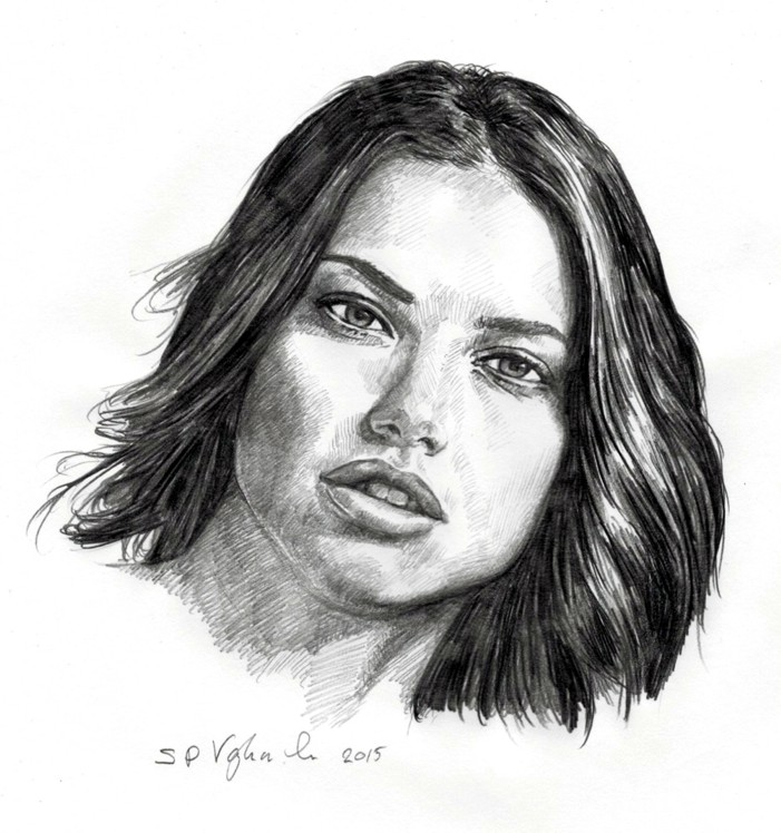 Adriana Lima #4 Sketch Card Limited 1/50 PaintOholic Signed | eBay
