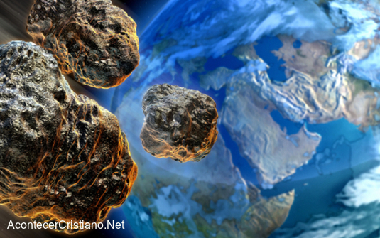 Asteroides cayendo sobre la Tierra